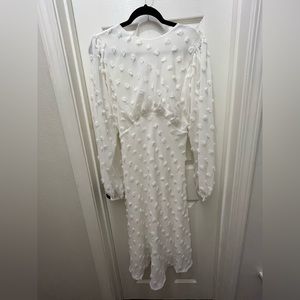 Cotton Candy Sheer Midi Dress in White NWT